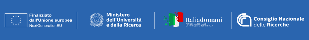 Partner del Progetto: Unione Europea NextGenerationEU, Ministero dell'Università e della Ricerca, Italiadomani, Consiglio Nazionale delle Ricerche